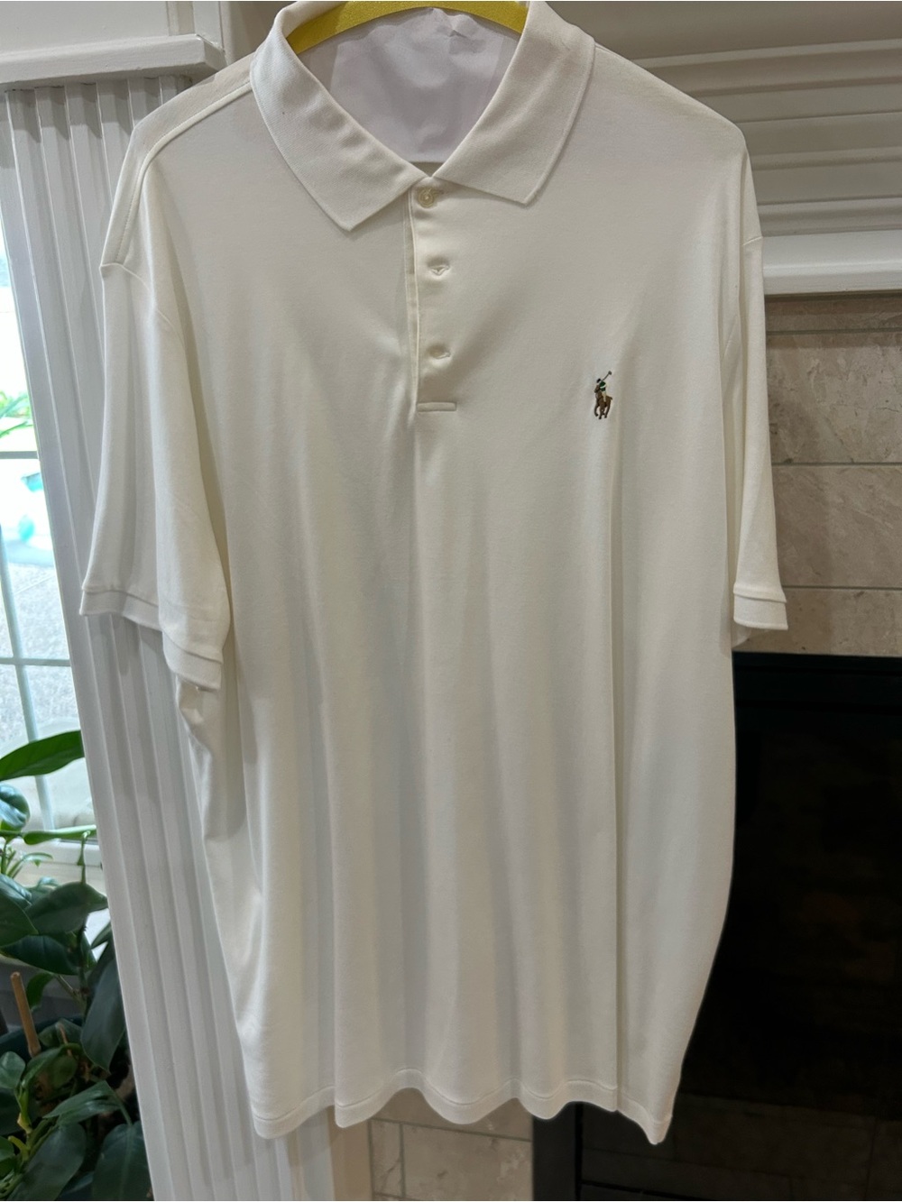 Ralph Lauren Men’s White Polo with Embroidered Logo